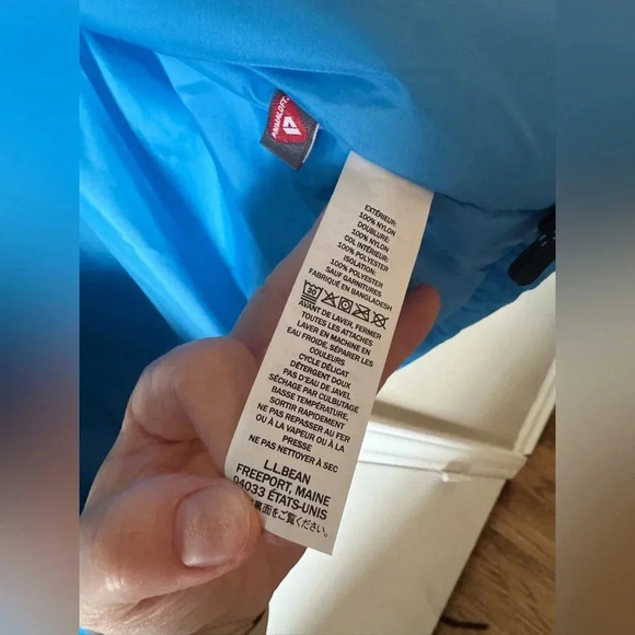 LL Bean Womens Rugged Ridge Parka Coat Jacket Waterproof Primaloft XL Blue - Picture 14 of 16